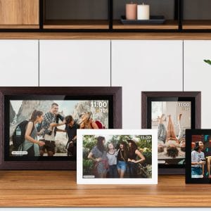 Touch digitalni foto okvir FRAMEO Wi-Fi zvočnik 15,6'' les + APP 26 FRAMEO 15,6