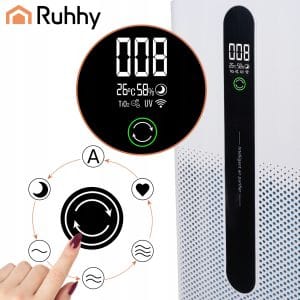 HEPA čistilec zraka Ioniqs LCD touch WIFI APP Smart Life 370m3/h 20 Ioniqs HEPA čistilec zraka z LCD zaslonom na dotik