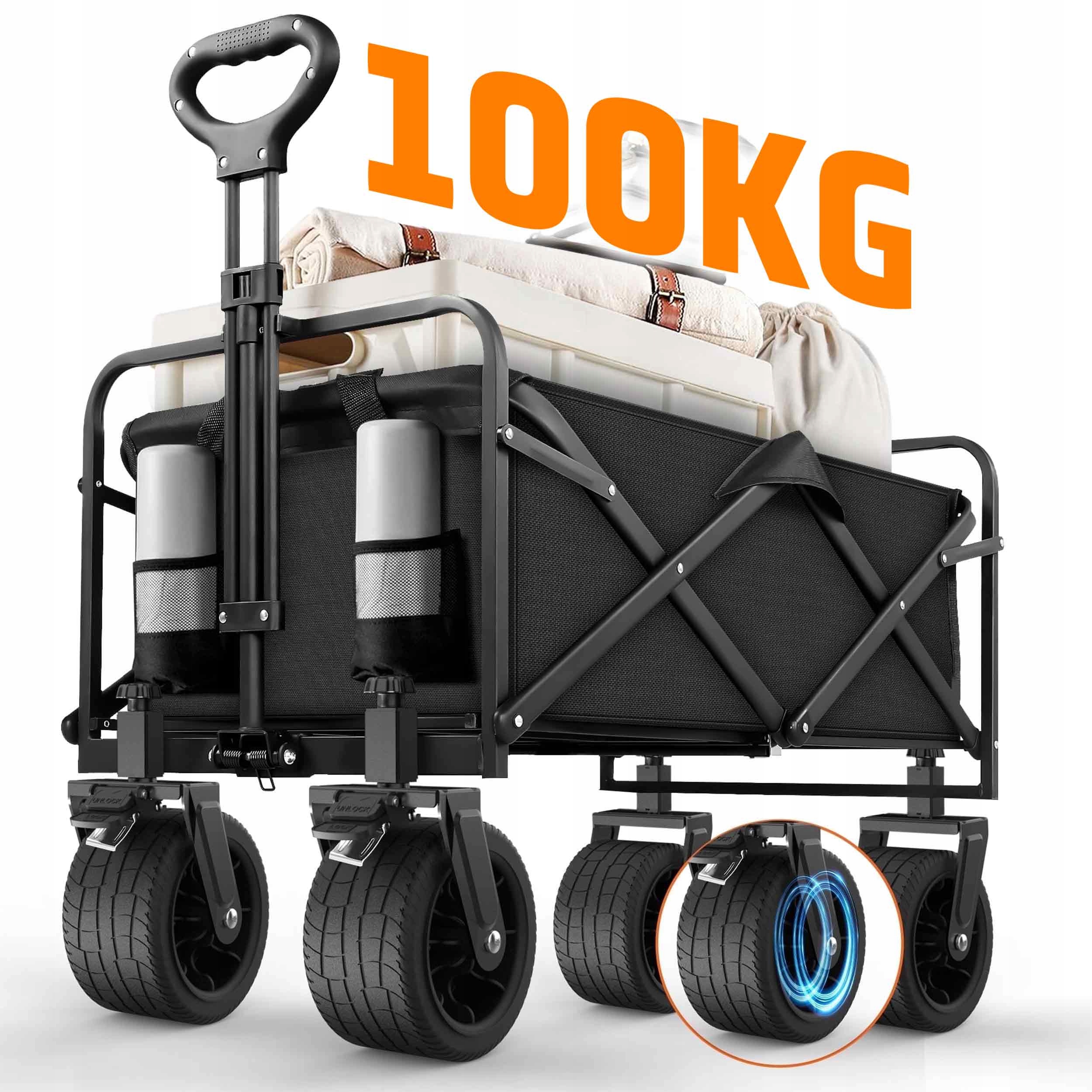 Zložljiv transportni voziček buggy za plažo in kampiranje 88cm 12 Zložljiv transportni voziček buggy za plažo in kampiranje 88cm - slika 10