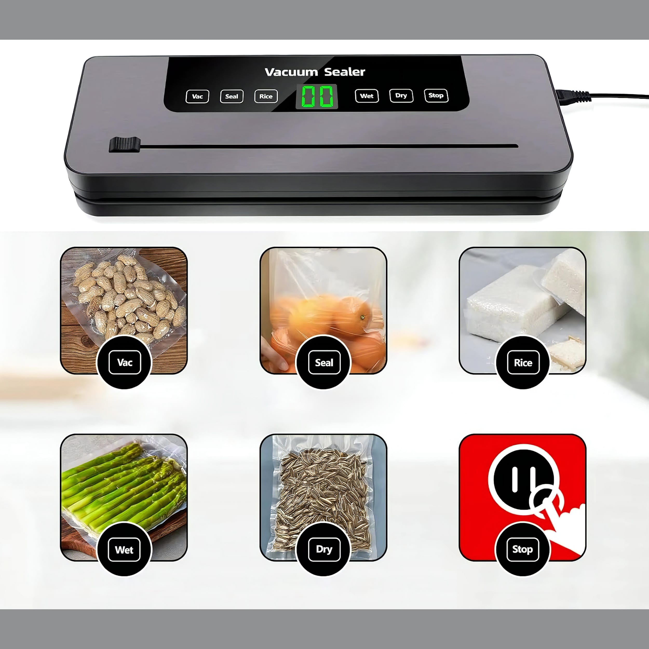 140W aparat za vakuumiranje in varjenje z rezalnikom LCD touch 6 140W aparat za vakuumiranje in varjenje z rezalnikom LCD touch - slika 5