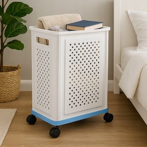 Košara za rublje ili pohranu na kotačima 55 cm bijela 16 Košara za rublje ili pohranu na kotačima 55 cm bijela