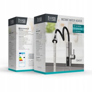 Inox LCD pretočni grelnik vode s fleksibilnim izlivom