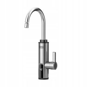 Inox LCD kuhinjski pretočni grelnik vode 3000W z vrtljivim izlivom