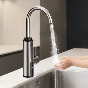Inox LCD kuhinjski grelnik vode s vrtljivim izlivom