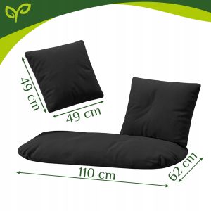 Blazine za vrtno visečo dvojno gugalnico črne