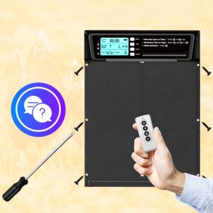 Elektronska solarna avtomatska LCD vrata za kokošnjak 38x28cm črna