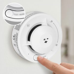 Pametni WIFI brezžični detektor dima LCD Tuya KD122LH