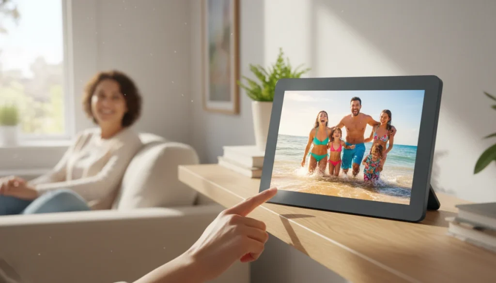 Touch Aku. 5000mAh Digitalni Foto Okvir FRAMEO Wi-Fi Zvočnik 32GB 10,1