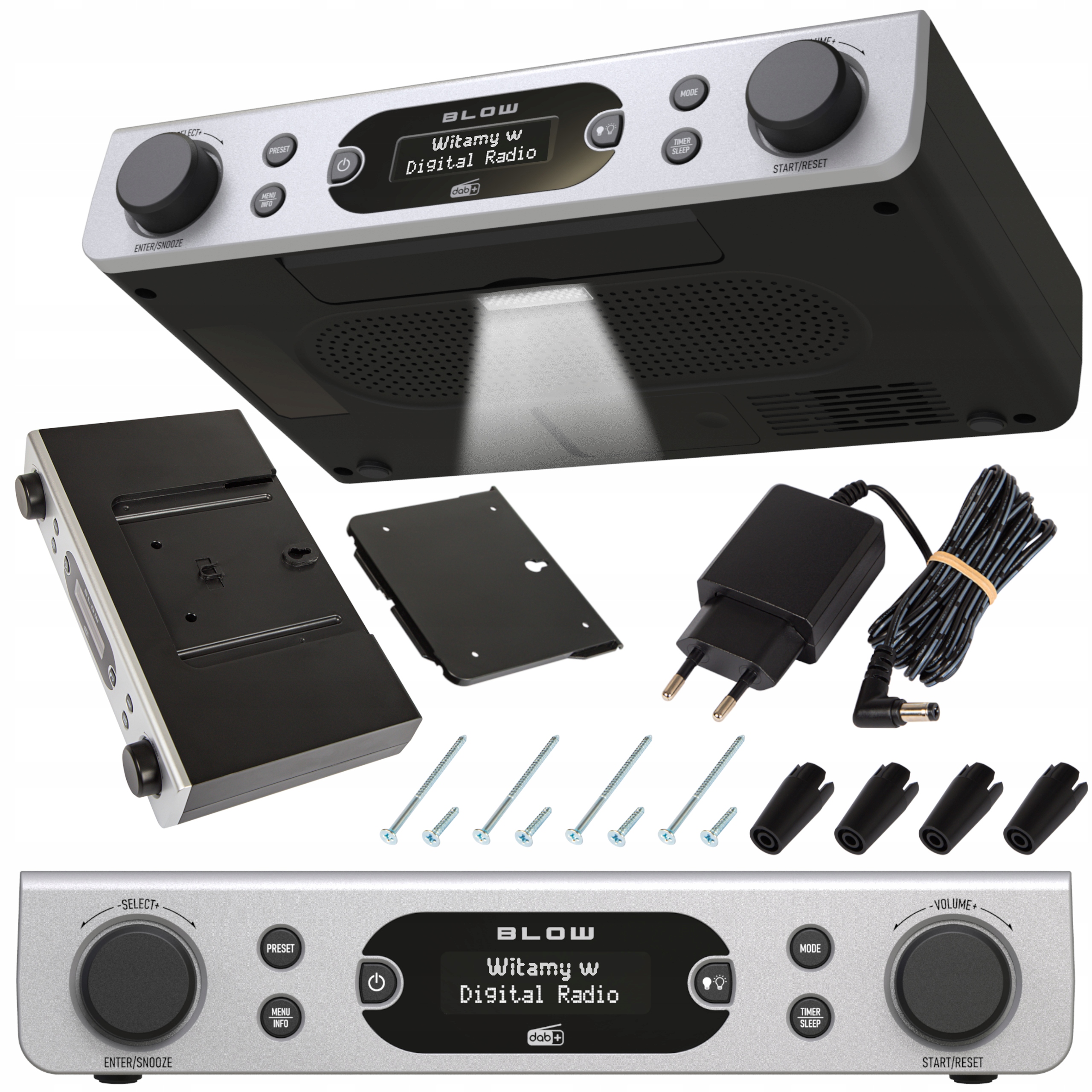 FM LED viseči kuhinjski radio LCD DAB+ RK2 srebrn 3 FM LED viseči kuhinjski radio LCD DAB+ RK2 srebrn