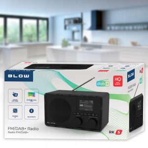 Prenosni LCD kuhinjski radio FM DAB+ RK5 bluetooth črn