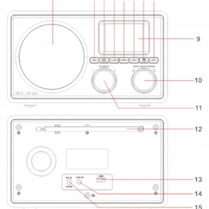 Prenosni LCD kuhinjski radio FM DAB+ RK5 bluetooth črn