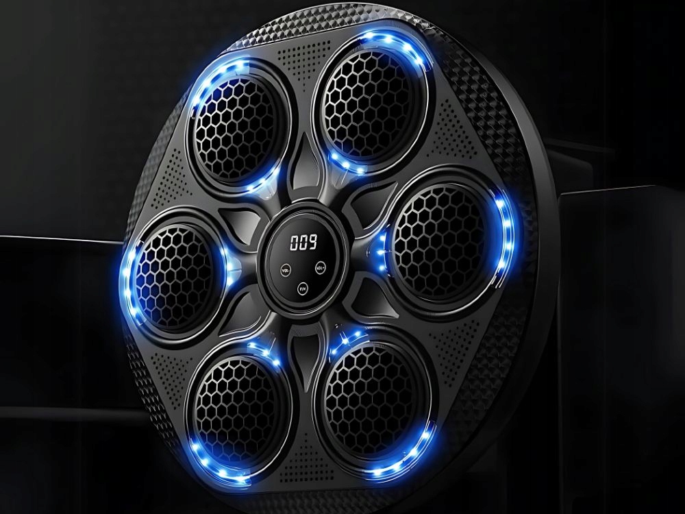 LED boksarski ščit MMA trenerska glasba USB Bluetooth 43cm LCD rokavice 4 Boxing shield with LED lights, music, and LCD display