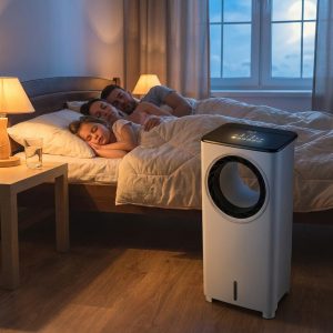 Prenosna 3v1 vodna klimatska naprava na kolesih, daljinec, 4L, 80W, touch