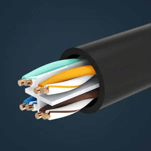 UTP podaljšek RJ45 moški-ženski povezovalni kabel 3m 18 Črn tri metre dolg UTP podaljšek RJ45 moški-ženski povezovalni kabel