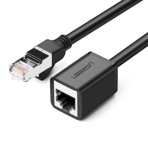 UTP podaljšek RJ45 moški-ženski povezovalni kabel 3m 20 Črn UTP podaljšek RJ45 s priključkoma moški in ženski dolžine tri metre