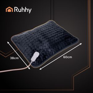 50W pralni grelni vzglavnik 60x38cm siv 19 Siv pralni grelni vzglavnik na beli podlagi obrnjen navzgor