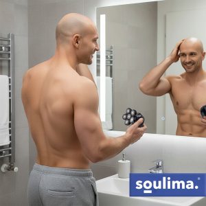 Črn tri v enem akumulatorski moški brivnik za glavo in brado