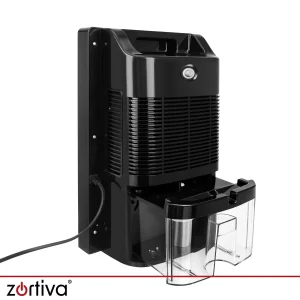 2v1 90W LCD razvlaževalec in čistilec zraka absorber vlage 2L črn 40 Črn razvlaževalec in čistilec zraka z LCD zaslonom na beli podlagi