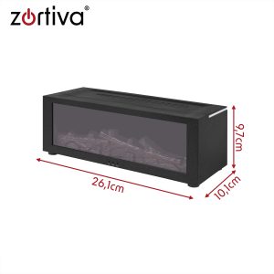 Difuzor dekorativni RGB LED kamin 150ml vlažilec zraka USB daljinec 27 RGB LED dekorativni kamin difuzor in vlažilec zraka z daljincem